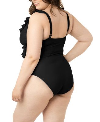 Maternity Busty Nursing One Piece Wrap UPF 50 Swimsuit (E-I Cups)