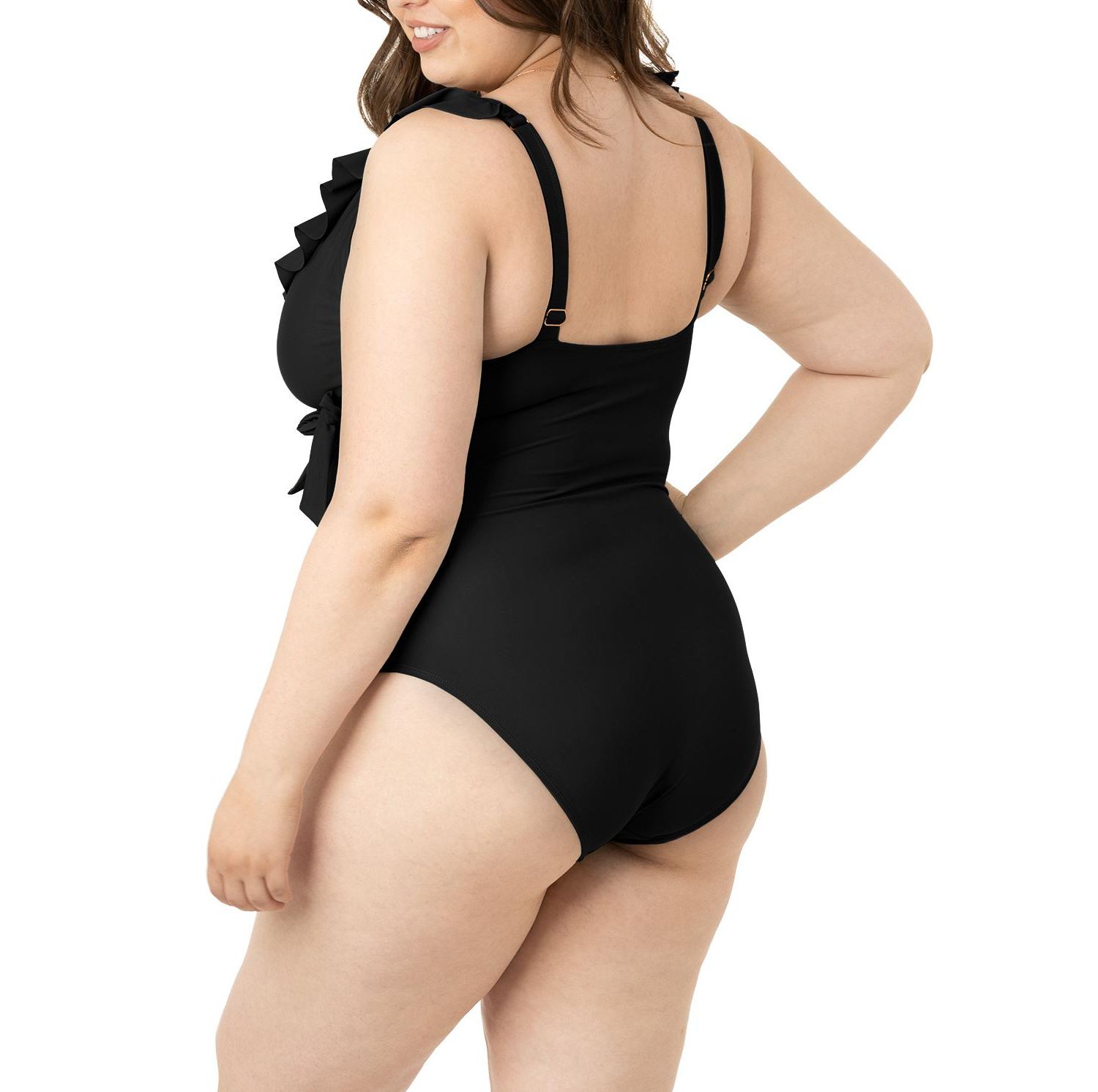 Maternity Busty Nursing One Piece Wrap UPF 50 Swimsuit (E-I Cups)