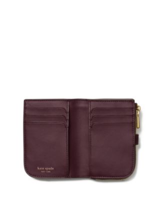 Deco Pebbled Leather Compact Wallet