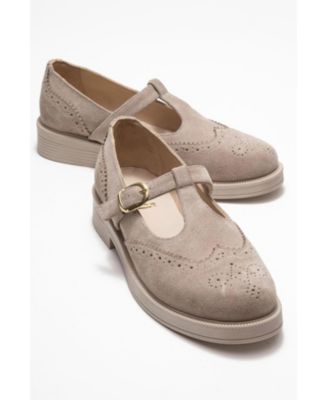 Women Janney Leather Strap Loafers