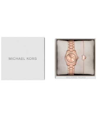 Women's Lexington Three-Hand Rose Gold-Tone Stainless Steel Watch and Jewelry Set, 26mm