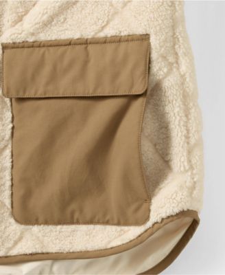 Plus Size Fleece High Pile Quilted Jacket