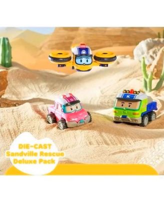 Die-Cast Rescue Vehicle Set (Droney, Sandy, Keaton) | Perfect Birthday Toy Car Gift for Kids' Role Play & Learning
