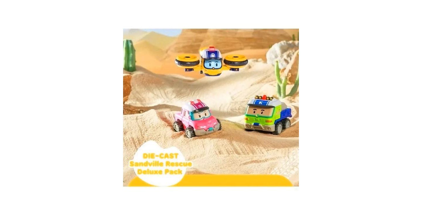 Детские игрушки Robocar Poli Sandville Die-Cast Rescue Vehicle 3-Piece Set — фото 6