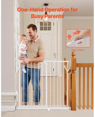 Adjustable Pressure-Mount Safety Gate, 26"-40" Wide, 36" High