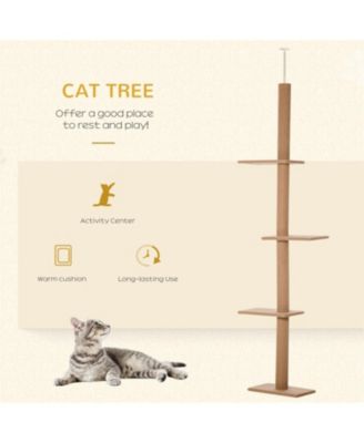 Cat Tree with Sisal-Covered Scratching Posts