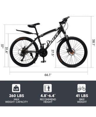 27.5-Inch 27-Speed Mountain Bike with Lock-Out Fork & Dual Disc Brakes for Versatile Riding