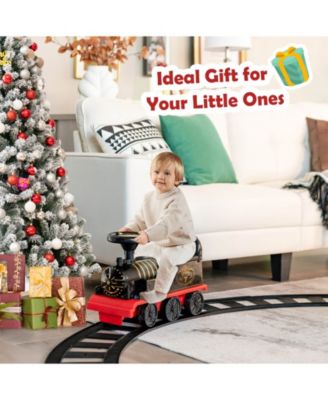 6V Electric Kids Ride On Car Toy Train with 16 Pieces Tracks