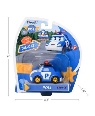 Die-Cast Metal Emergency Rescue Police Car - Poli | Early Learning Gift for Kids, Vehicle Learning & Role Play