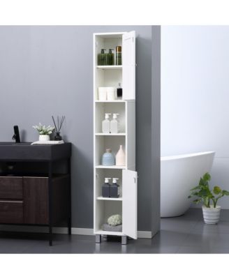 71" Slim Freesding Bathroom Floor Cabinet Tower Organizer,