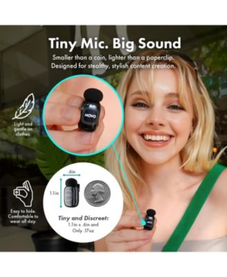 NanoMic Wireless Lavalier Microphone System with Charging Case (3.5mm) - for DSLR and Mirrorless Cameras