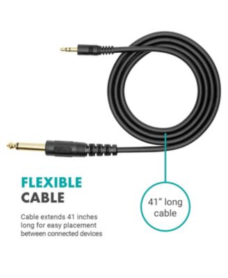 WGA-1 6.35mm Guitar Cord to 3.5mm Extension TRS Male to Male Audio Cable