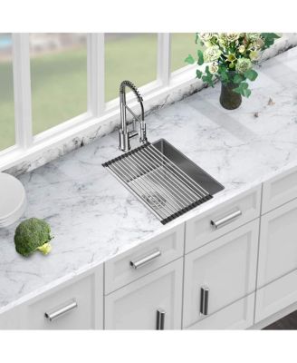 14x18x9inch Undermount Kitchen Sink Single Bowl Stainless Steel 16 Gauge Deep Basin