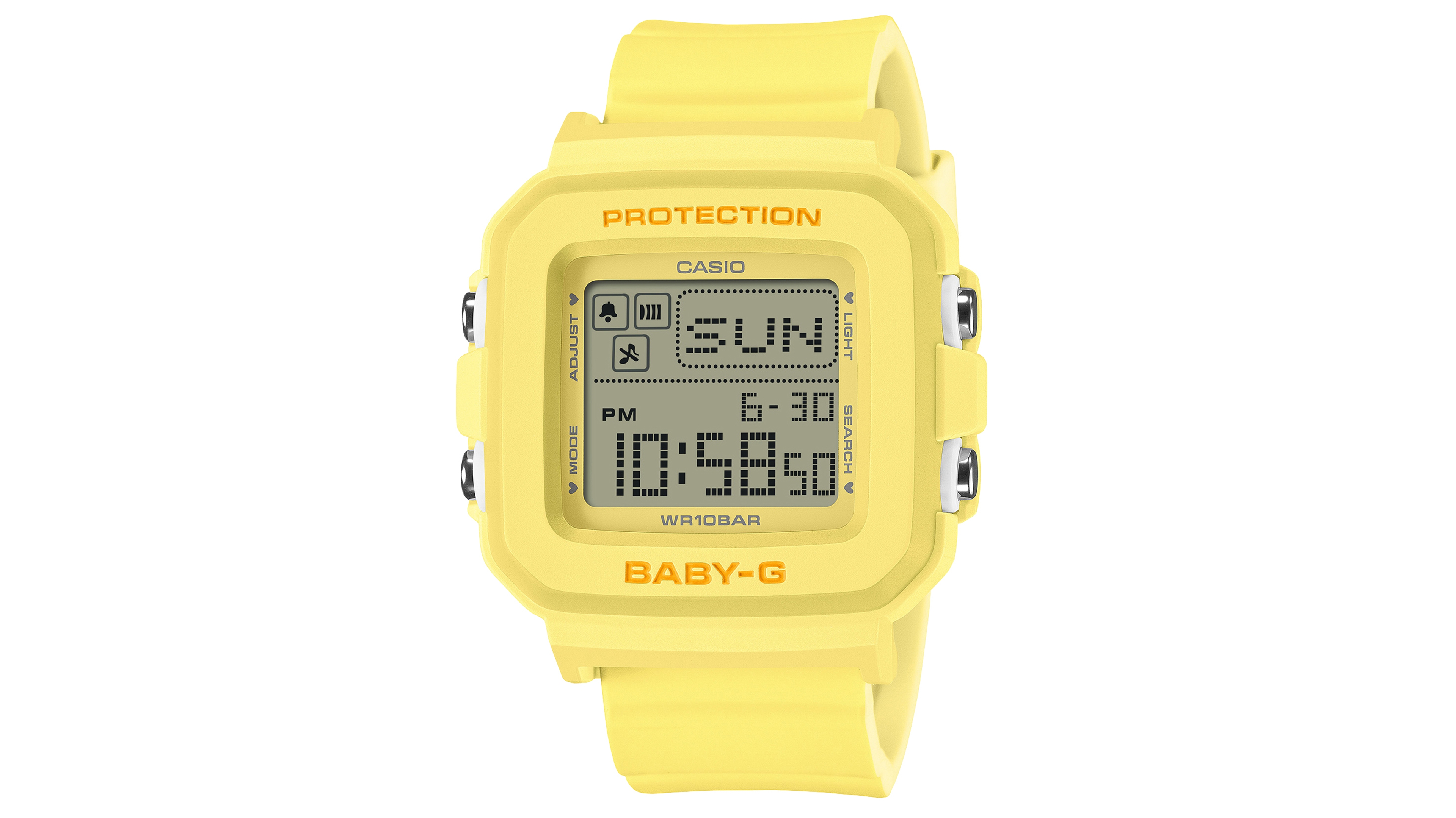 G-Shock Women's Japanese Quartz Baby G Yellow Resin Watch 39mm