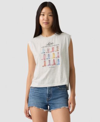 Women's Boxy Crew Neck Tank Top