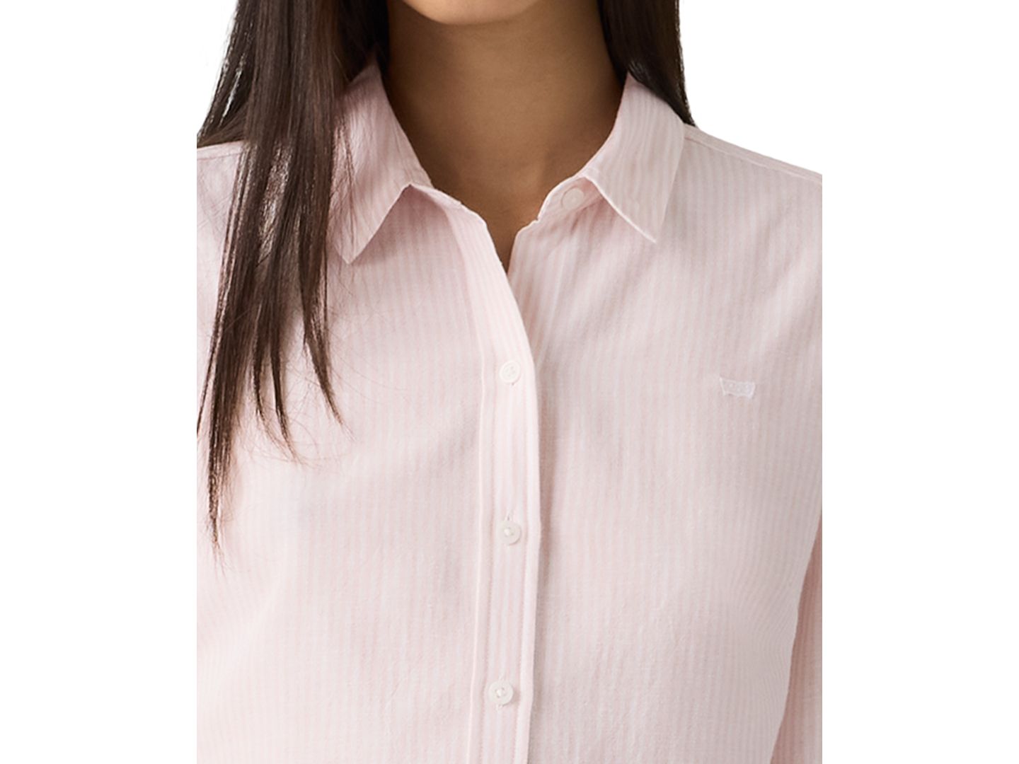 Женская рубашка Levi's Striped Point Collar, цвет: Полосатый, вариант 1 — фото 2