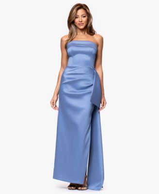 Women's Strapless Ruffle Long Dress