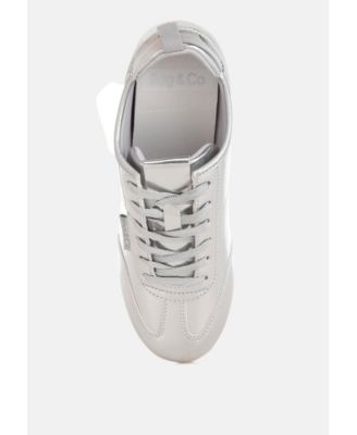 Womens Astylos Metallic Faux Leather Sneakers