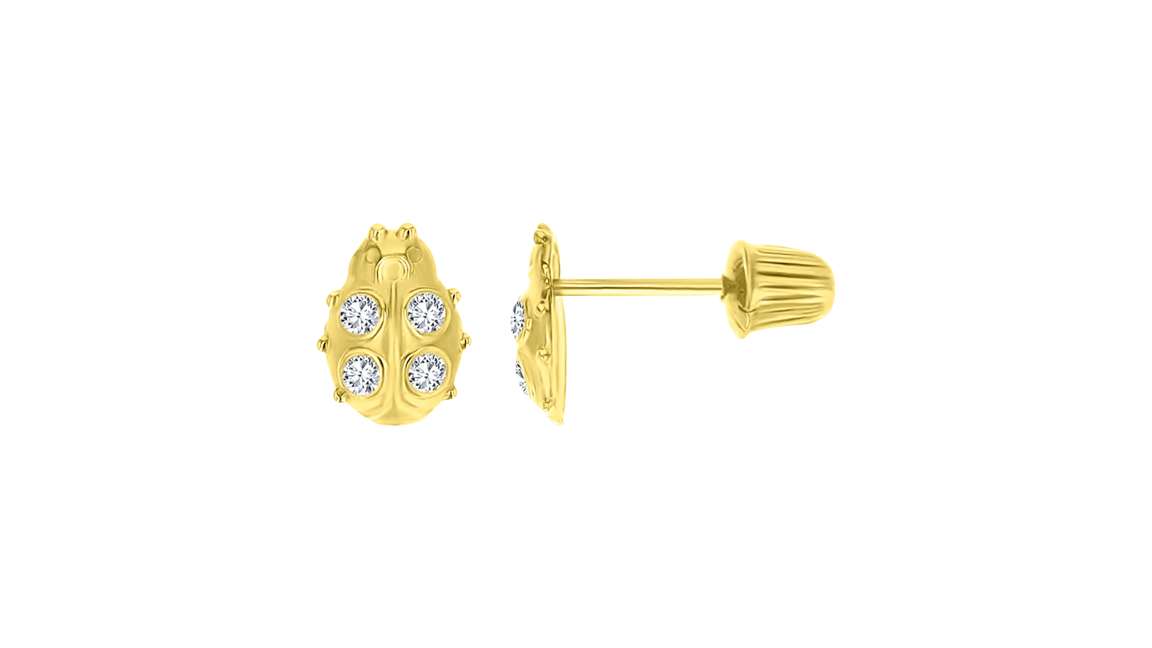 Macy's 14k Yellow Gold Lady Bug Stud Earrings