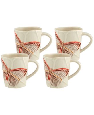 Cloudy Butterflies By Cláudia Schiffer Mugs, Set of 4