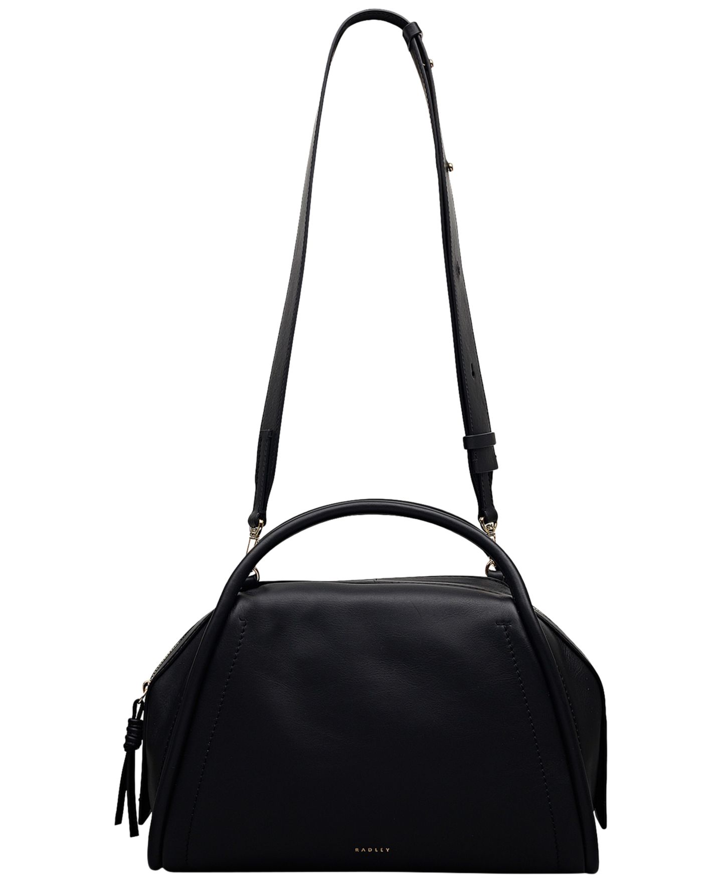 Женская сумка Radley London Golborne Medium Leather Ziptop Satchel, цвет: Чёрный — фото 1