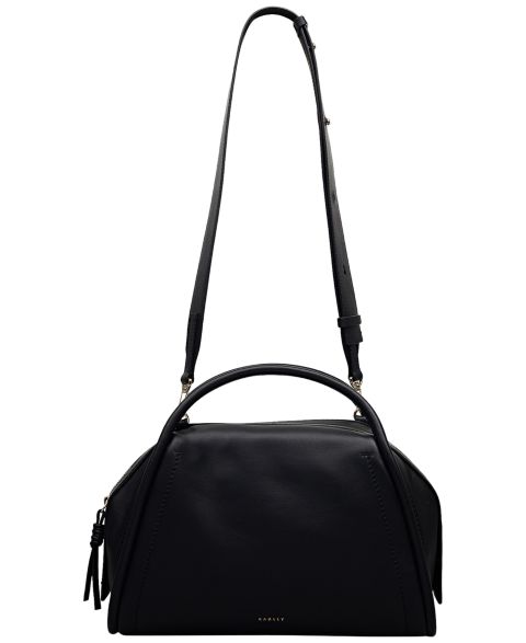 Женская сумка Radley London Golborne Medium Leather Ziptop Satchel, цвет: Чёрный