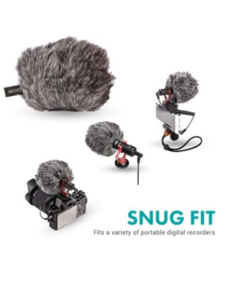 WS-G9 Furry Outdoor Microphone Windscreen Muff for Portable Digital Recorders up to 3 X 1.5"