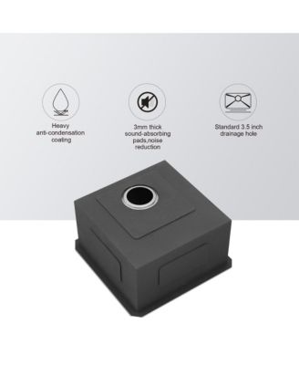 huluwat 13x15x9inch Undermount Kitchen Sink Stainless Steel Single Bowl 16 Gauge Deep Basin