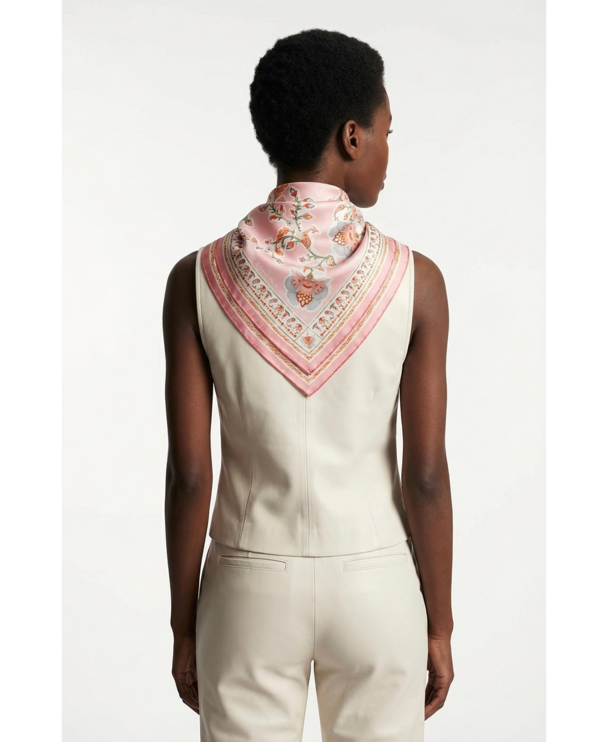 Jessie Zhao New York Blush Charm Double Sided Silk Scarf