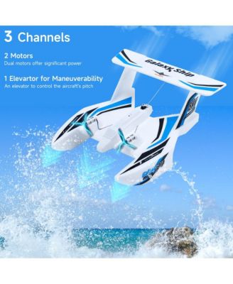 3-in-1 Water Land Air RC Plane, 2.4G 3-Channel with 2 Batteries & 20 Min Flight