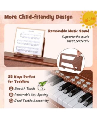 Adjustable Speed 25-Key Piano Keyboard for Kids Learning