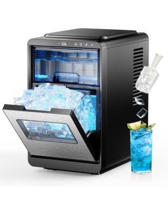 Per day Countertop or Portable Black Crescent Ice Maker with 1.9L Water Tank and 2.2Lbs Ice Basket