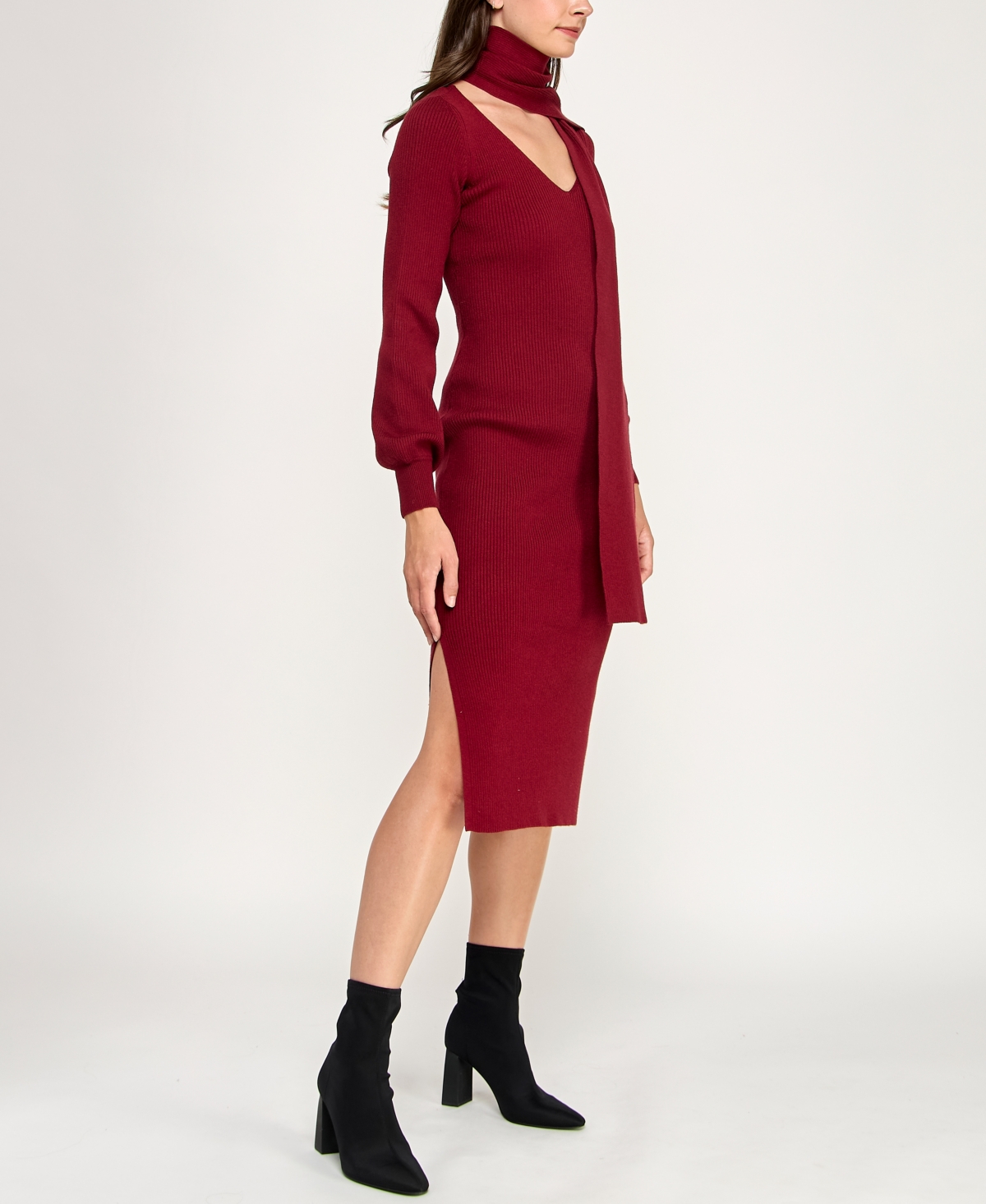 Bcx Juniors' V-Neck Midi Sweater Dress