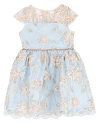 Girls' 2T-6X Fit and Flare Short-Sleeve Dress