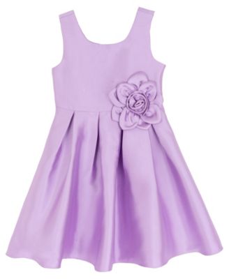 Girls' 2T-6X Mikado Round Neck Dress