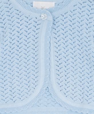 Girls' 2T-6X Crochet Knit Sweater Dress