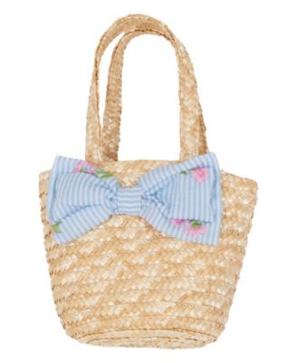 Girls' 2T-6X 2 Embroidered Square Neck Dress and Bag, 2-Piece Set