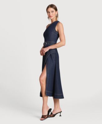 Women's One Shoulder Midi Dress