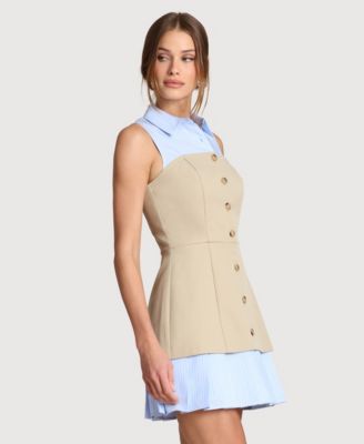 Women's Collared Neck Short Dress