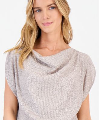 Petite Cowl Neck Blouse