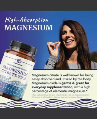 Magnesium Complex Capsules, Magnesium Oxide, Magnesium Citrate, 60ct