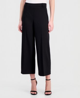 Women's Wide-Leg Cropped Pull-On Pants