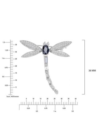 Cubic Zirconia Dragonfly Pin Brooch