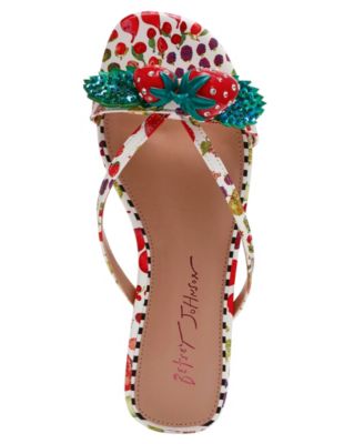 Women's Garrik Strawberry Strappy Flat Sandals