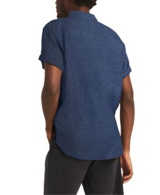 Men's Classic-Fit Solid Linen Short-Sleeve Shirt 