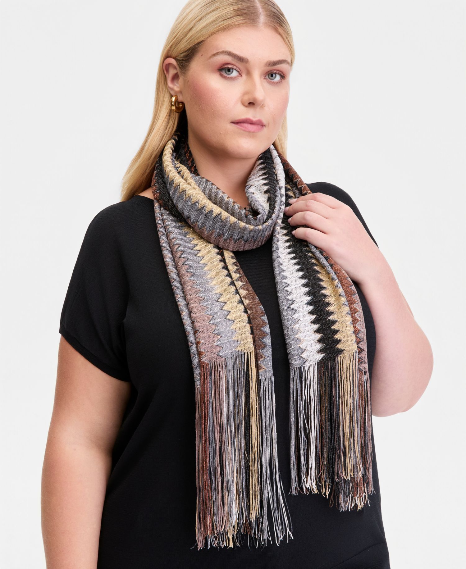 Colorful Chevron Stripe Oblong Scarf