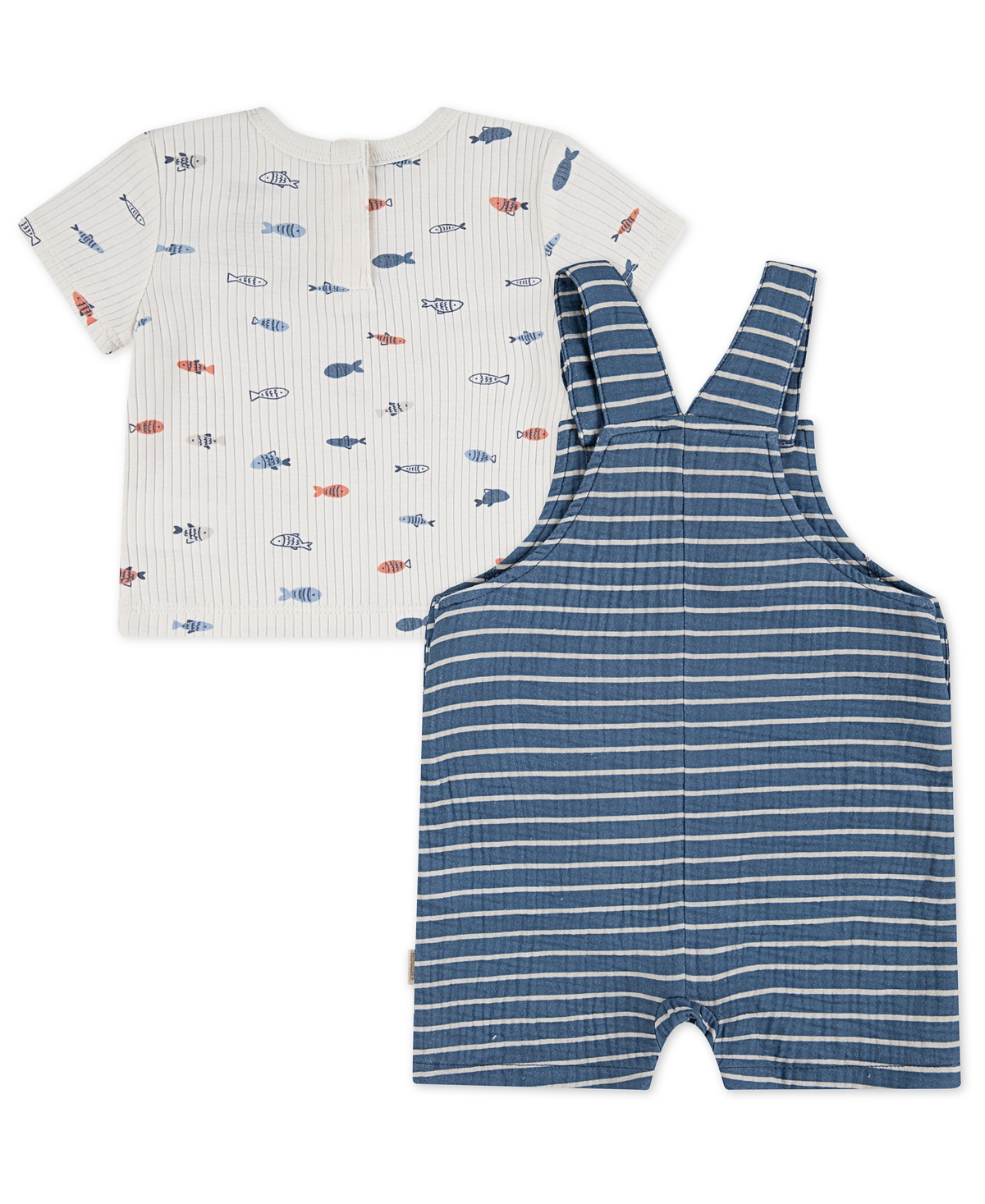 Huggies Baby Boys' Crewneck T-Shirt and Crinkled Shortall, 3-Piece Set