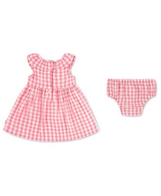 Baby Girls' Ruffle Neck Dress and Bloomers, 2-Piece Set