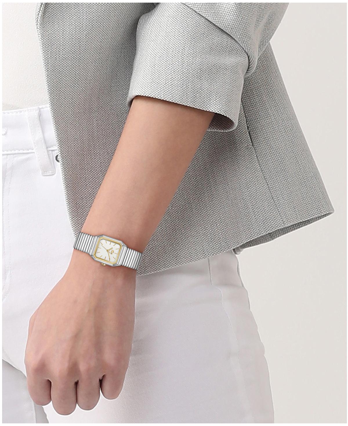 Lacoste Women's Rene Silver Tone Stainless Steel Mesh Bracelet Watch, 23x30.8mm