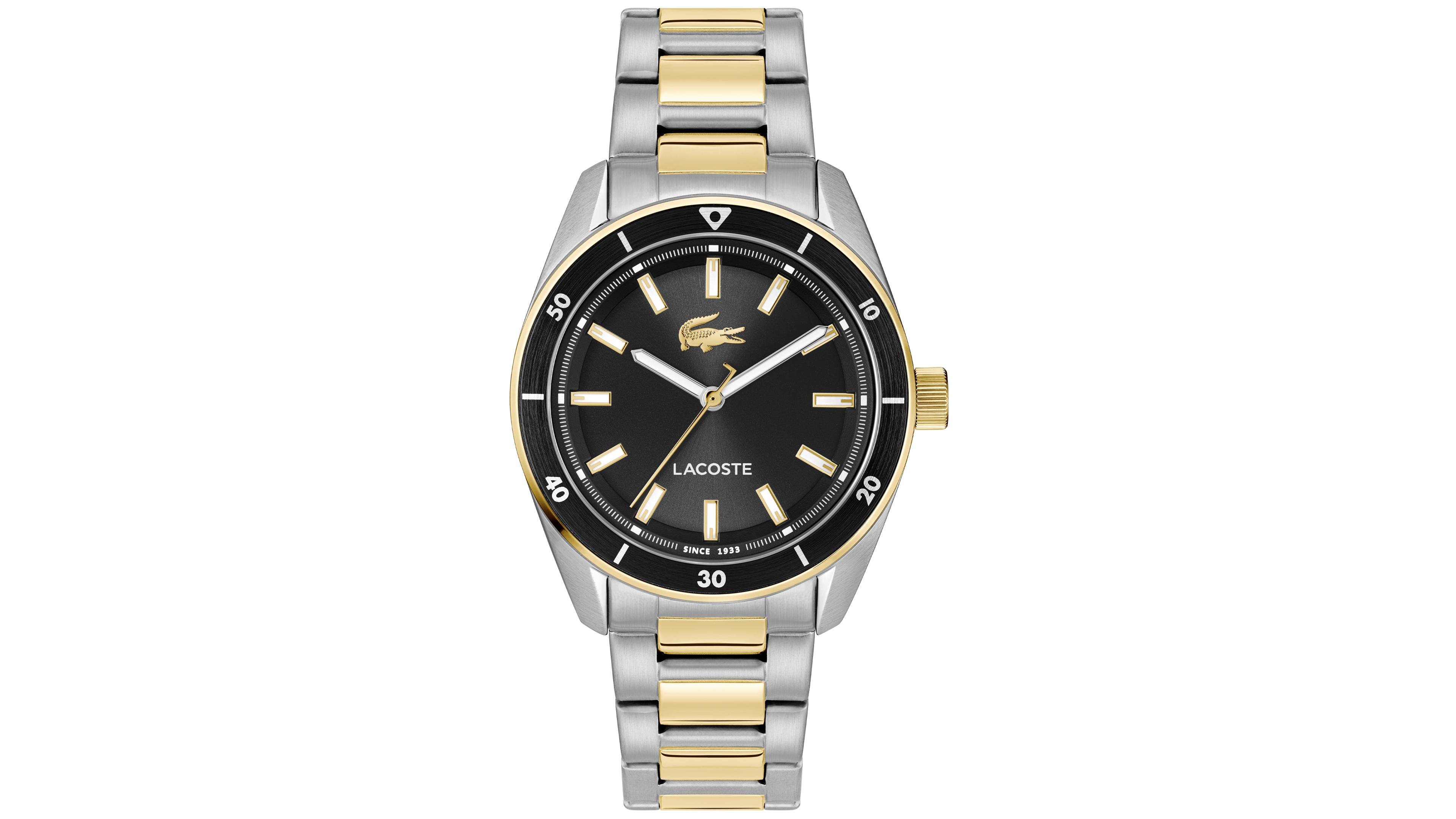Lacoste Men's Boston Two Tone Stainless Steel Bracelet Watch, 39mm